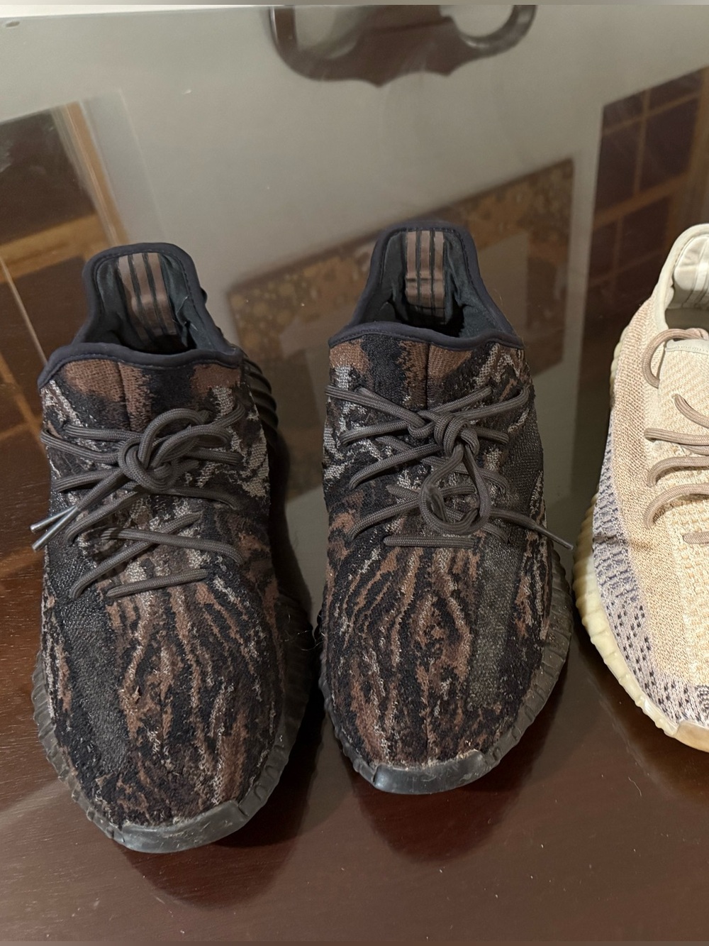 Yeezy Boost 350 V2 Sneakers in Black and Brown